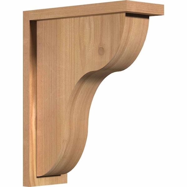 Ekena Millwork Carmel Smooth Corbel w/Backplate, Western Red Cedar, 5 1/2"W x 14"D x 18"H COR06X14X18CAR01SWR - main